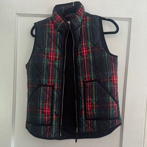 J. Crew Tartan Plaid Quilted Vest